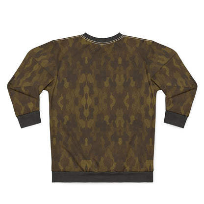 "Swamp Recon Camouflage", Unisex Sweatshirt (Alligator Black Cuffs and Collar)
