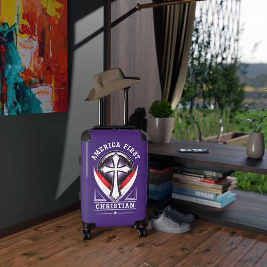 "America First - Christian" #03 Suitcases (Purple)