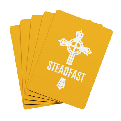 "Steadfast Cross", Christian Playing Cards (Amber Yellow)