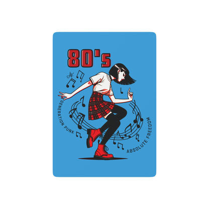 "80's Generation Punk", Retro Playing Cards (Chlorine Blue)