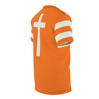 "Faith Overcomes Fear", Unisex Tee (Pumpkin Orange)