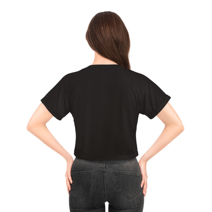 "Nazis were Socialists", Wearable Pattern Art Crop Tee (Soot Black)
