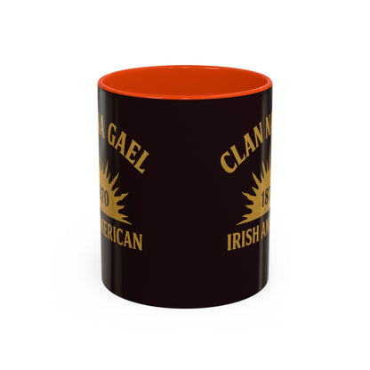 "Clan na Gael - Irish American", Colorful Mugs (11oz, 15oz) (Seal Brown)
