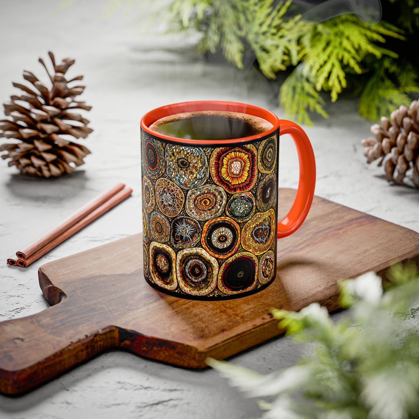 "Every Detail, His Design", Colorful Mugs (11oz, 15oz)