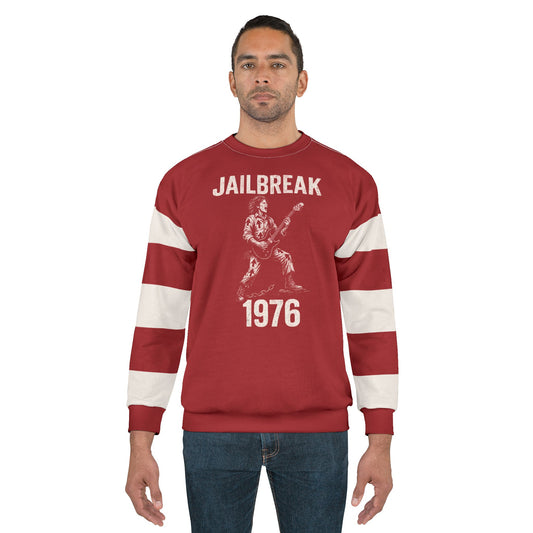 "Jailbreak 1976", Unisex Sweatshirt (Cherry Red)