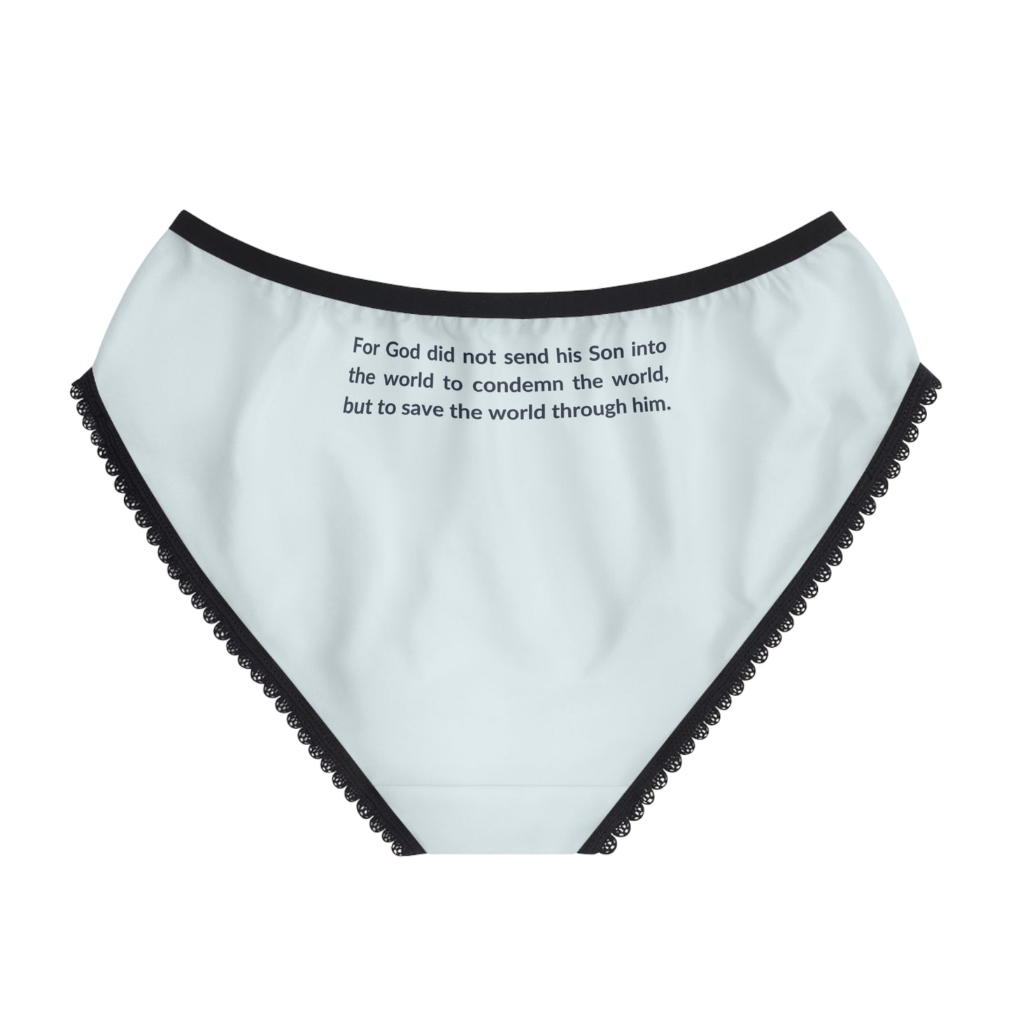 "Good News - John 3:17", Women's Briefs (Bubbles Blue)