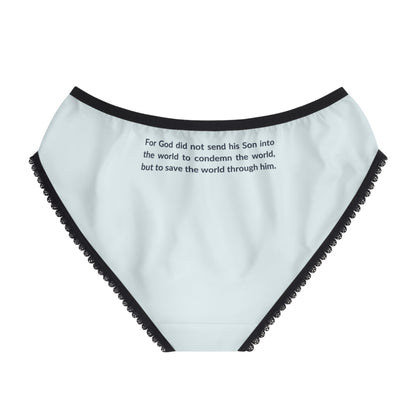 "Good News - John 3:17", Women's Briefs (Bubbles Blue)