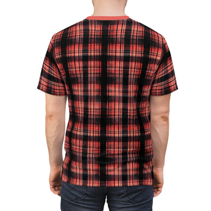 "Kin of Flame", Unisex Tee (Faded Red Collar)