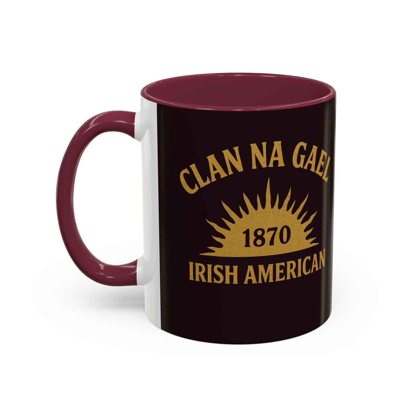 "Clan na Gael - Irish American", Colorful Mugs (11oz, 15oz) (Seal Brown)