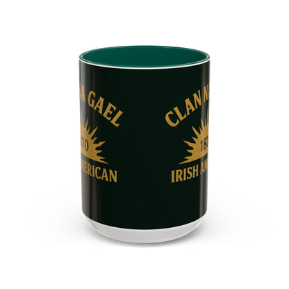 "Clan na Gael - Irish American", Colorful Mugs (11oz, 15oz) (Túath Green)