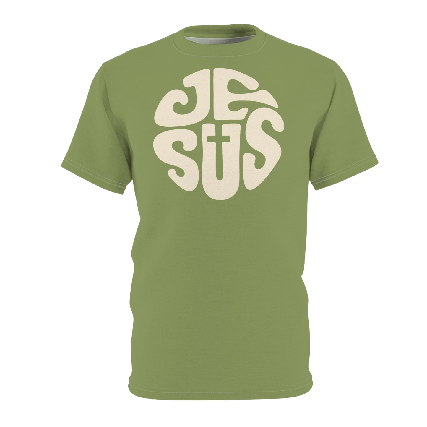 "Retro Jesus", Unisex T-shirt (Sage Green)