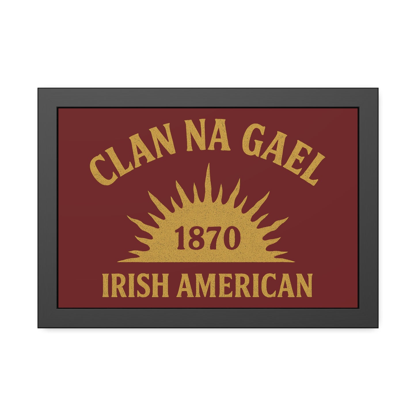 "Clan na Gael - Irish American", Framed Paper Poster (Palladius Red)
