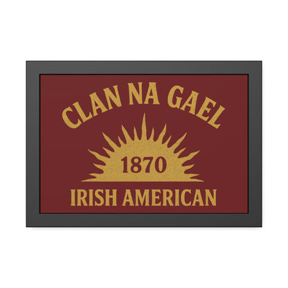 "Clan na Gael - Irish American", Framed Paper Poster (Palladius Red)