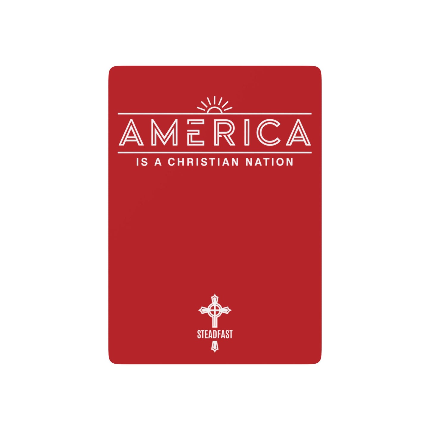 "America is a Christian Nation", Christian Playing Cards (Venetian Red)