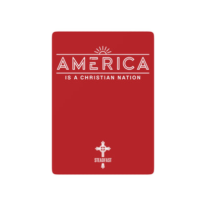 "America is a Christian Nation", Christian Playing Cards (Venetian Red)