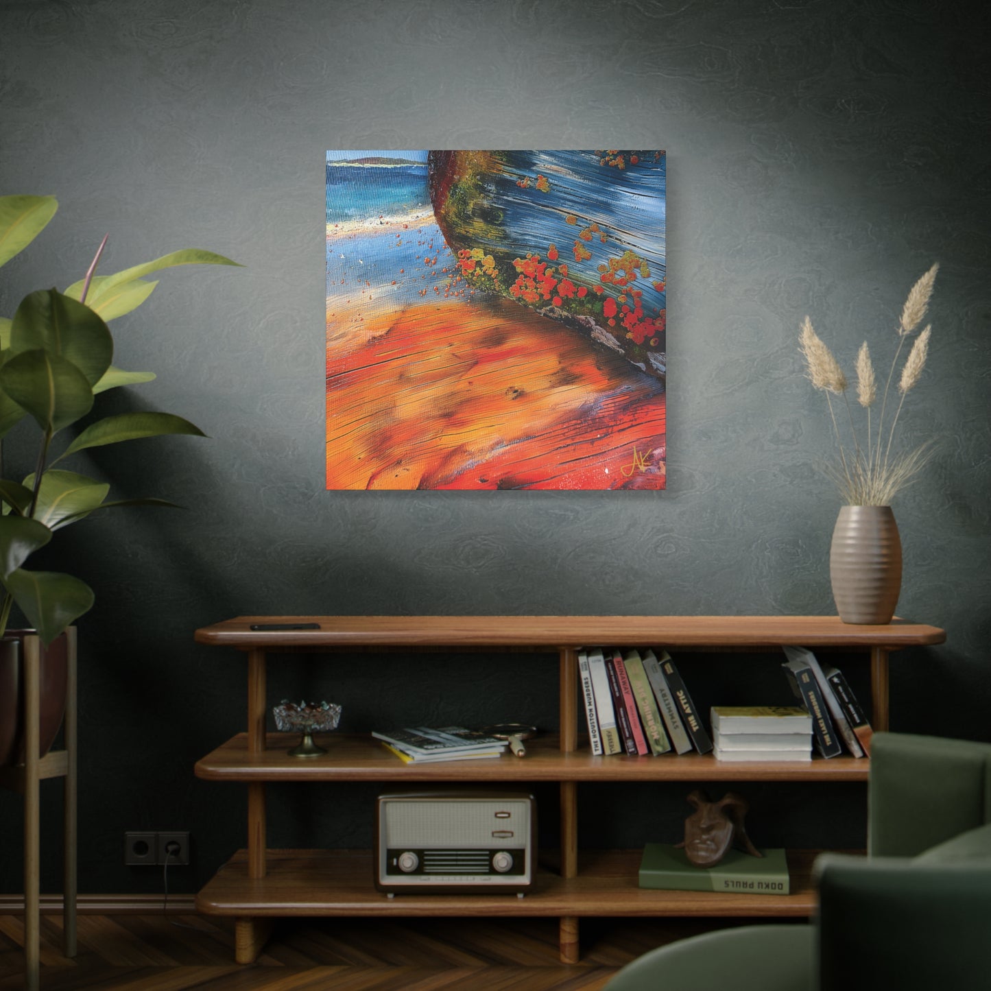 "Landfall Ember – Memories of Ancestral Strakes", Fine Art Matte Canvas, Stretched, 1.25"