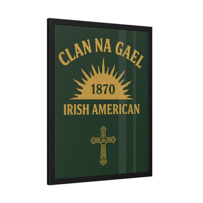 "Clan na Gael - Irish American", Framed Paper Poster (Fenian Green)