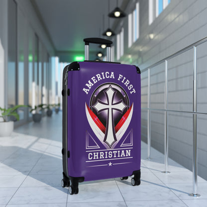 "America First - Christian" #03 Suitcases (Purple)