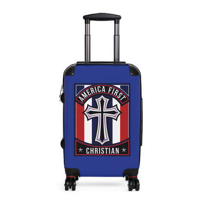 "America First Christian" Wall Art #11 Suitcases (Egyptian Blue)