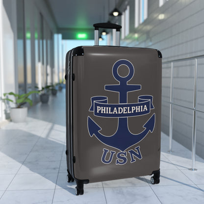 "USN Anchor", Suitcase (Wolf Grey)