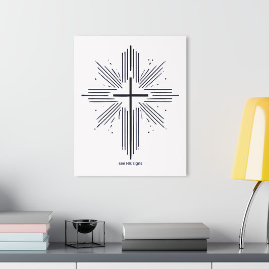 "See His Signs", Acrylic Wall Print (French Cleat Hanging) (Alabaster White)