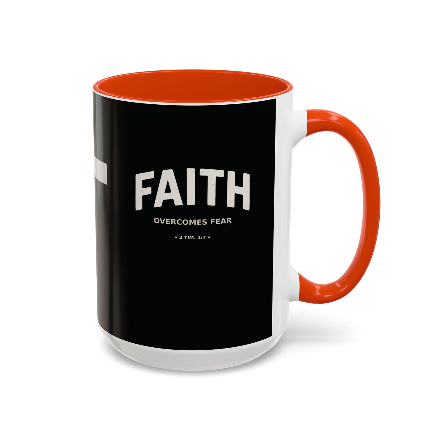 "Faith Overcomes Fear", Colorful Mugs (11oz, 15oz)