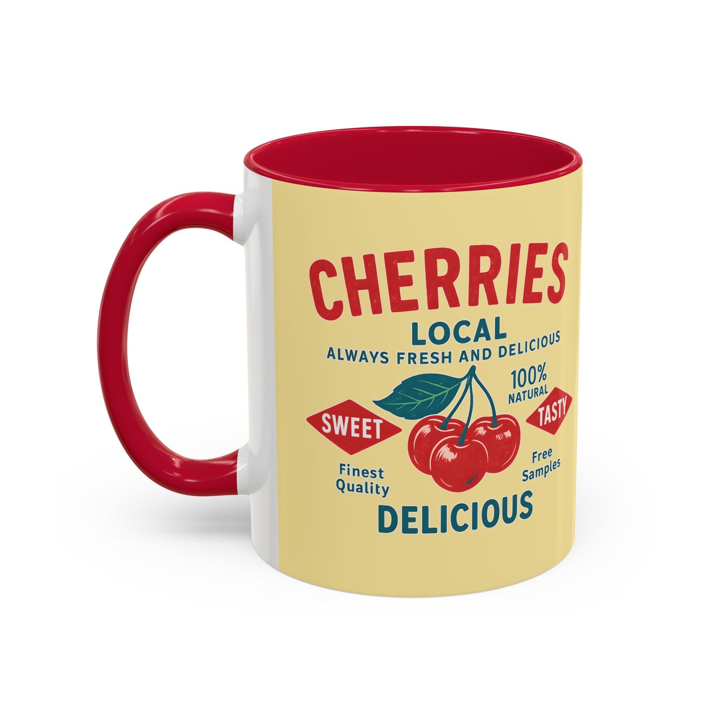 "Delicious Cherries", Colorful Mugs (11oz, 15oz) (Sanctum Veil)
