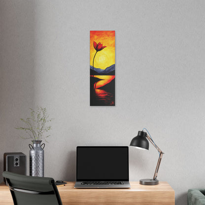 "Bloom of Twilight's Passion", Stretched Classic Canvas Fine Art Print