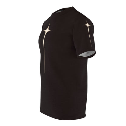 "Acts 17:28", Unisex T-shirt (Licorice Black)