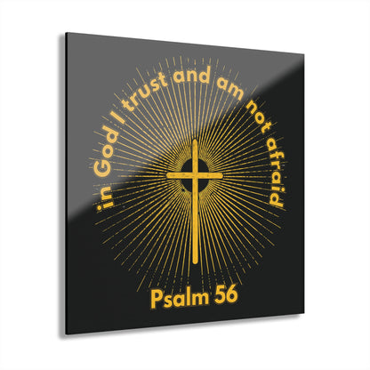 "Psalm 56", Acrylic Wall Print (French Cleat Hanging) (Void Black)