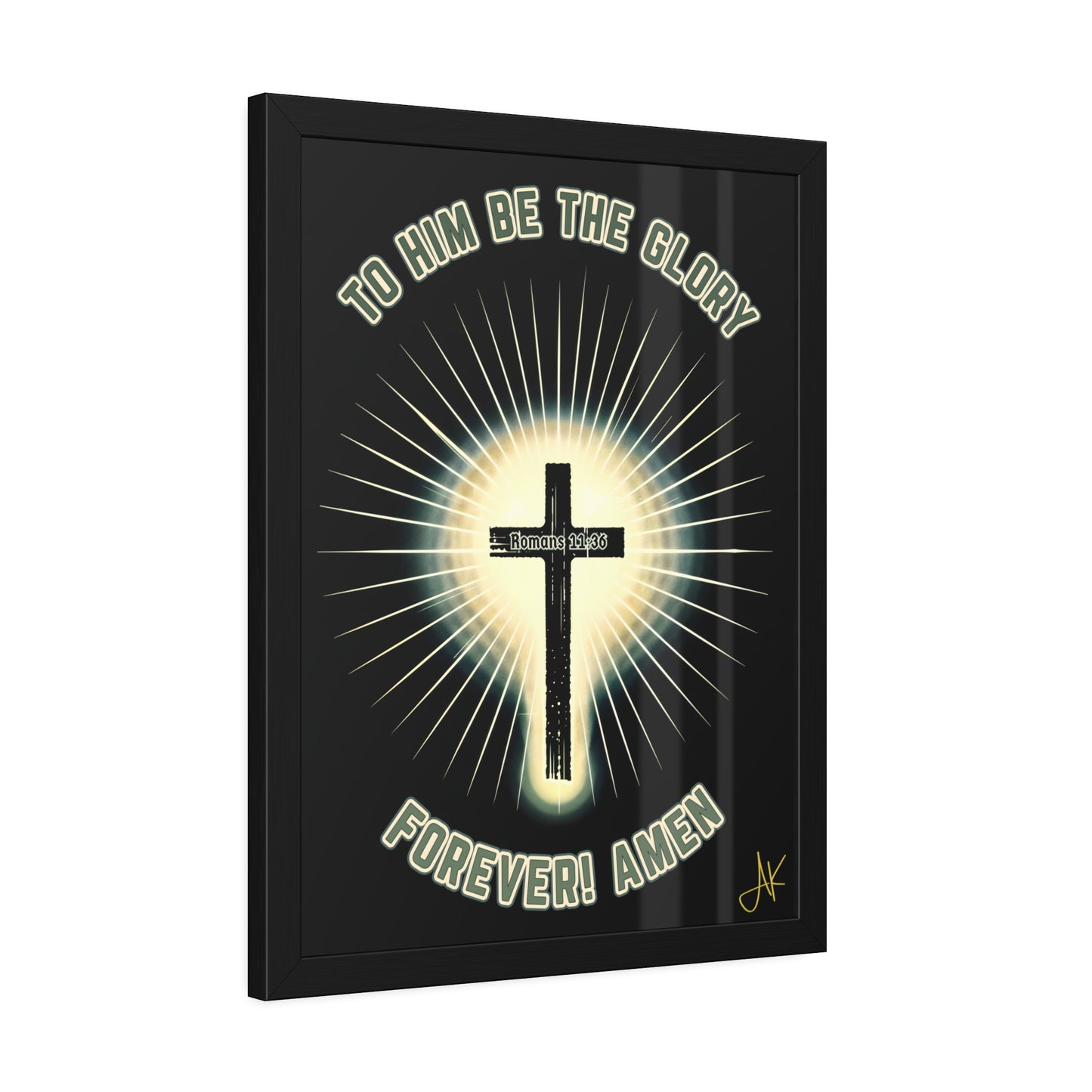 "Romans 11:36", Framed Paper Poster