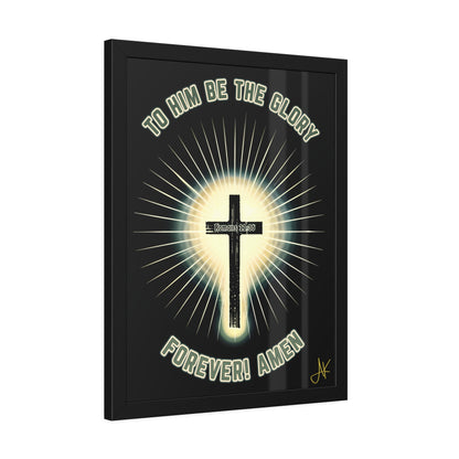 "Romans 11:36", Framed Paper Poster