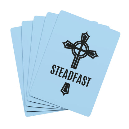 "Steadfast Cross", Christian Playing Cards (Boy Blue)