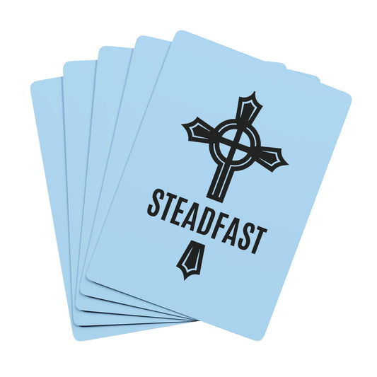 "Steadfast Cross", Christian Playing Cards (Boy Blue)