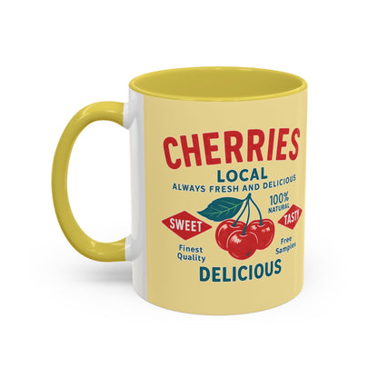 "Delicious Cherries", Colorful Mugs (11oz, 15oz) (Sanctum Veil)