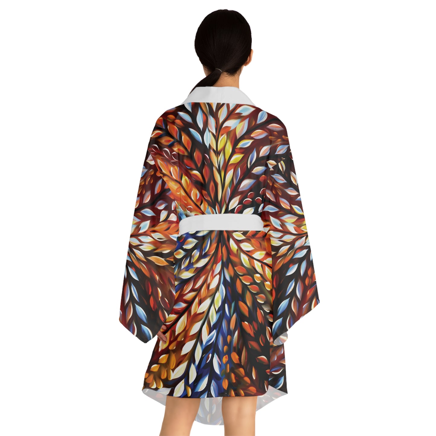 "Micro Beauty", Long Sleeve Kimono Robe