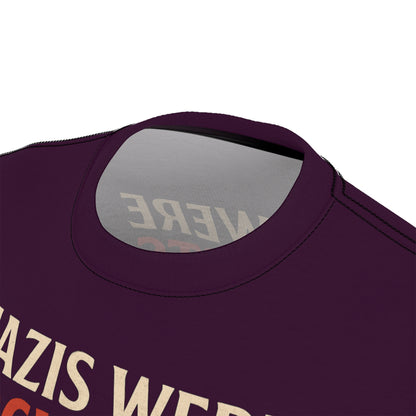 "Nazis were Socialists", Unisex T-shirt (Synallactida Purple)