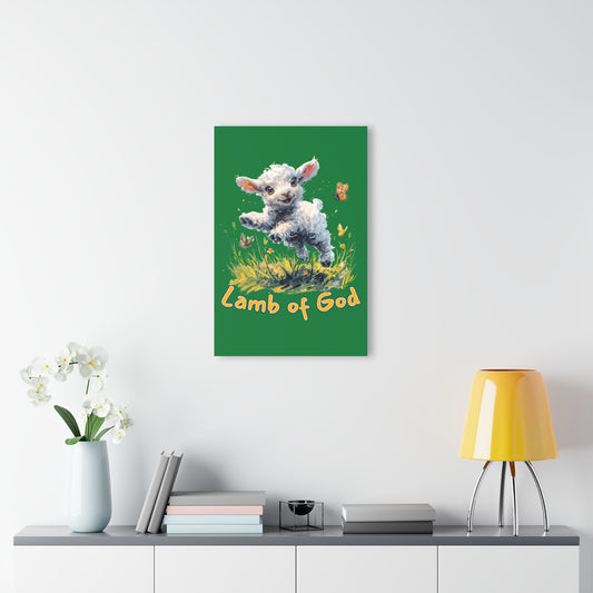 "Lamb of God", Kids Acrylic Wall Prints (French Cleat Hanging) (Patrick Leaf Green)