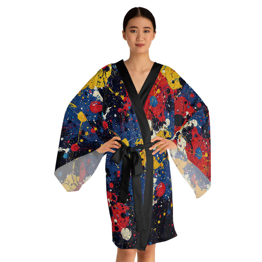 "Abstract 274", Long Sleeve Kimono Robe