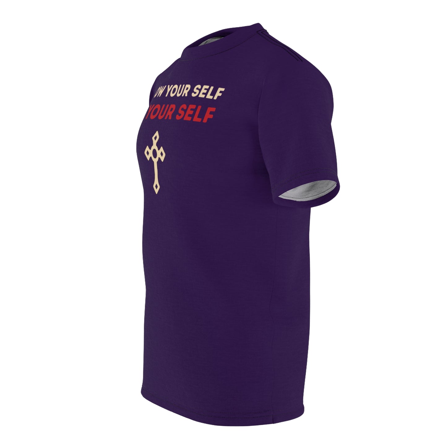 "Know Your Self", Unisex T-shirt (Russian Violet)