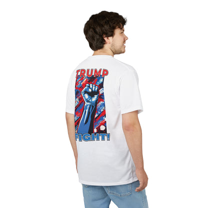 "TRUMP FIGHT!", Unisex White T-shirt