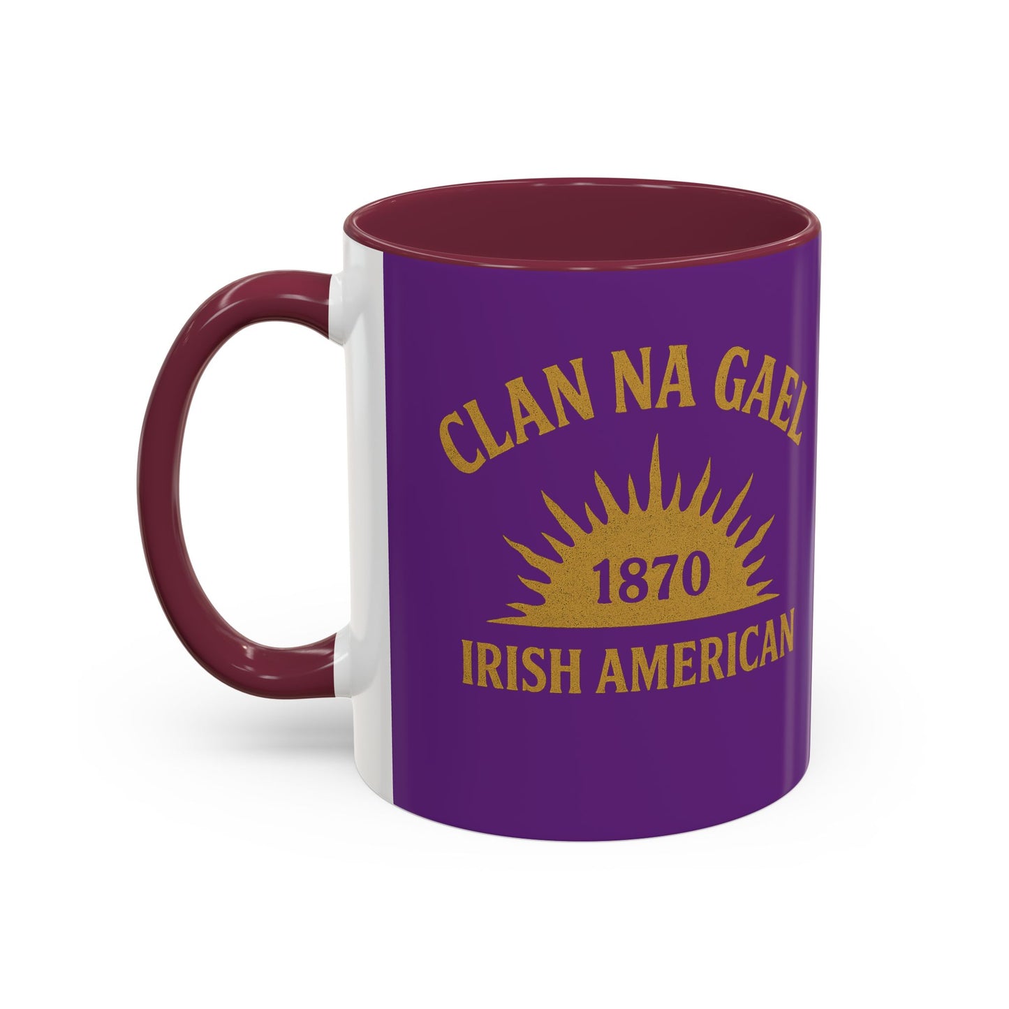 "Clan na Gael - Irish American", Colorful Mugs (11oz, 15oz) (Vesper Violet)