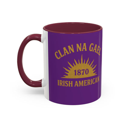 "Clan na Gael - Irish American", Colorful Mugs (11oz, 15oz) (Vesper Violet)