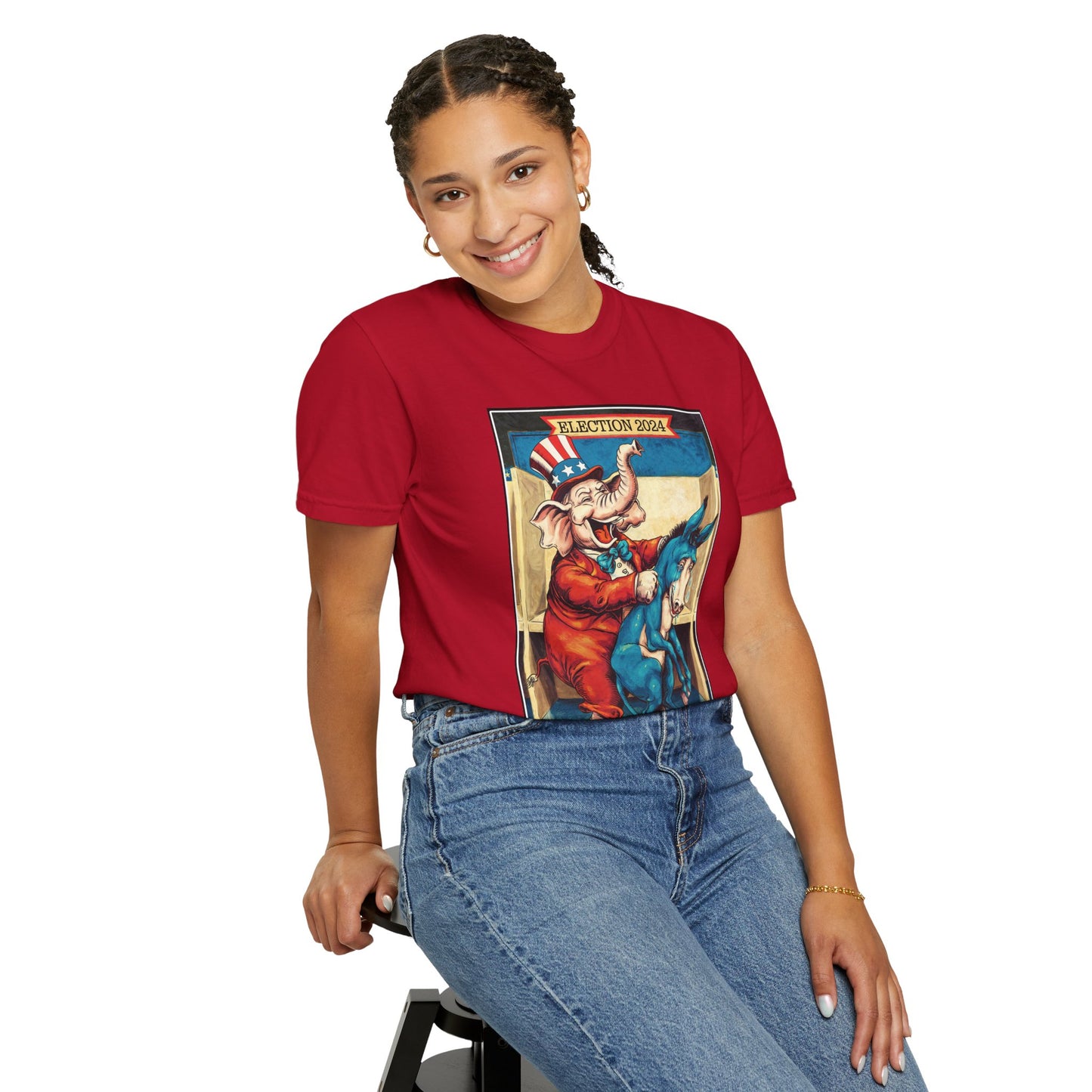"MAGA Spanked the Donkeys 2024", Unisex T-shirt (Dark Colors)