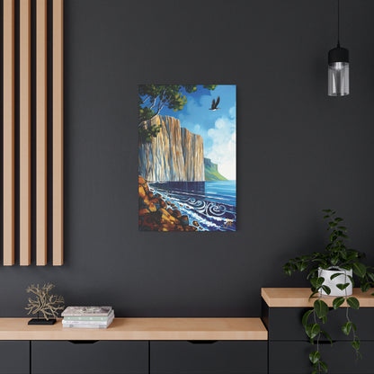 "Sky Kin IV – Gannet Over the Quiet Sound", Fine Art Matte Canvas, Stretched, 1.25"