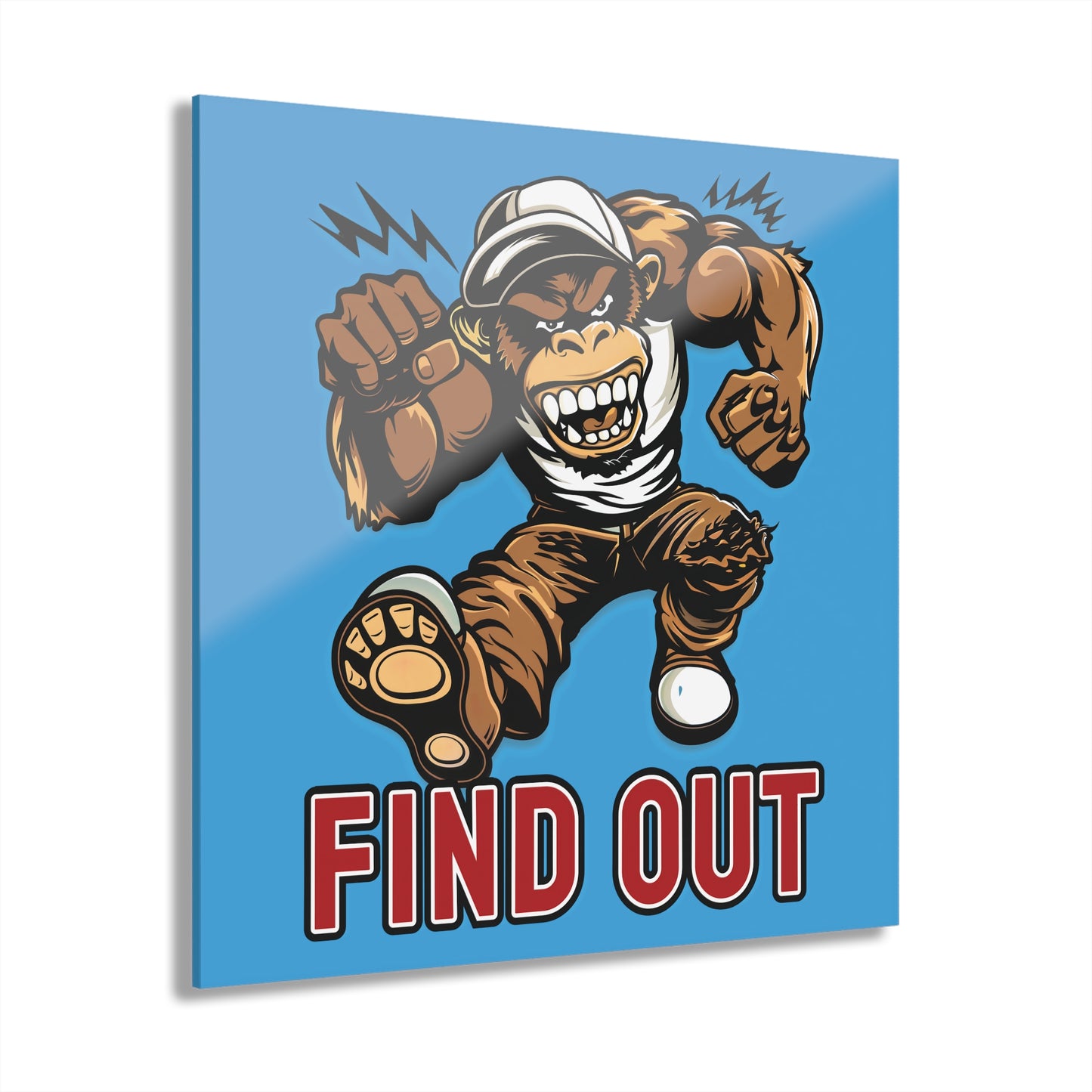 "Find Out", Acrylic Wall Prints (French Cleat Hanging) (Swimmer Blue)