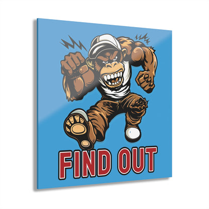 "Find Out", Acrylic Wall Prints (French Cleat Hanging) (Swimmer Blue)