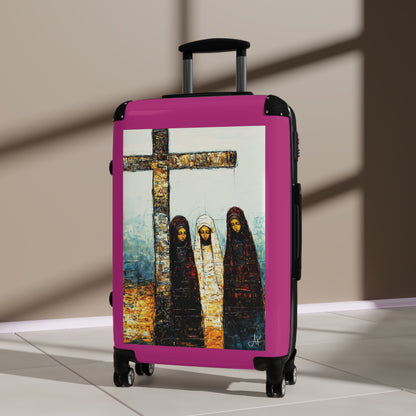 "At-the-Foot of the Cross - John 19:25", Suitcases (Dark Pink)