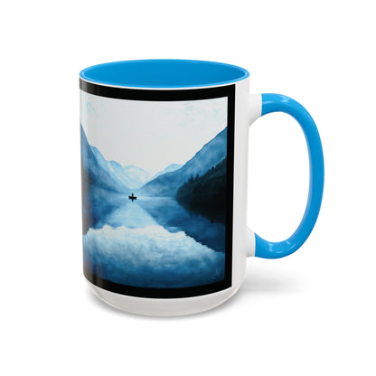 "Connected in Silence - Psalm 46:10", Colorful Mugs (11oz, 15oz)