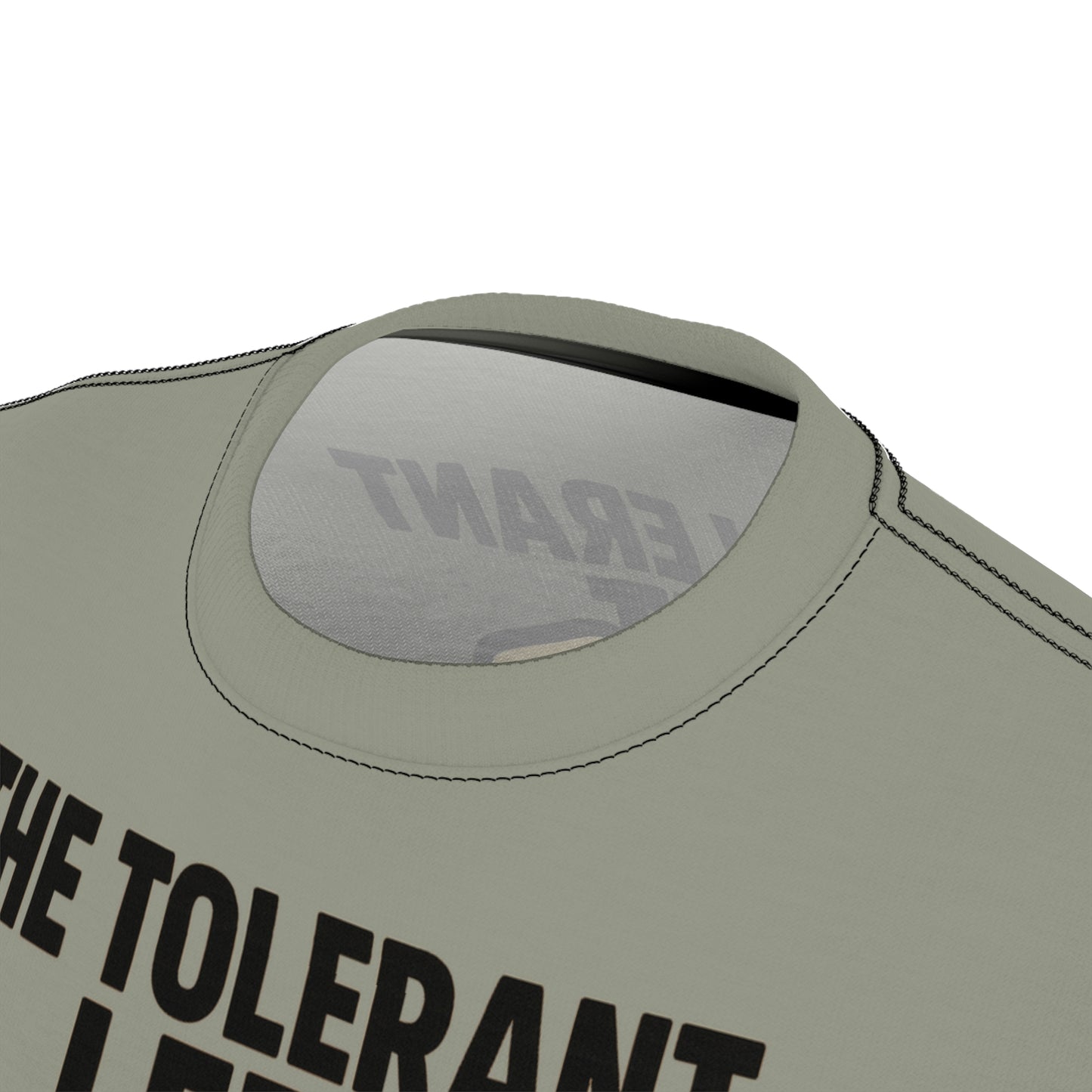 "The Tolerant Left", Unisex T-shirt (Deep Seagrass Grey)